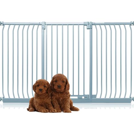 Bettacare Extra Tall Elite Dog Gate, 179cm - 188cm, Matt Grey, Extra Tall 96.8cm in Height, Pressure Fit Pet Gate