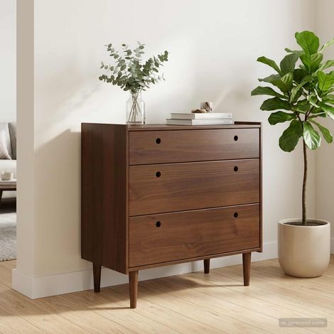 vidaXL Cajonera BILBAO Marrón caramelo 90 x 45 x 89 cm (1/5)