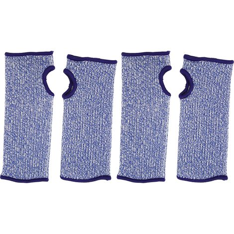 4 pièces Manchettes de Protection Bras Bleues, Design Épais avec Fente pour Pouce Anti-Rayures (1/5)