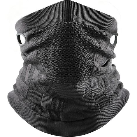Calentador de cuello para hombre, pasamontañas transpirable y cortavientos para motociclista, bufanda de invierno multifuncional con hebilla, calentador de cuello para esquí y ciclismo. (1/5)