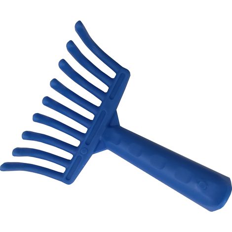 WURKO rastrillo ordeño verdeo puas plastico azul , Rastrillo de plástico tipo OrdeñoColor Azul-9 dientesMango no incluido. (1/2)