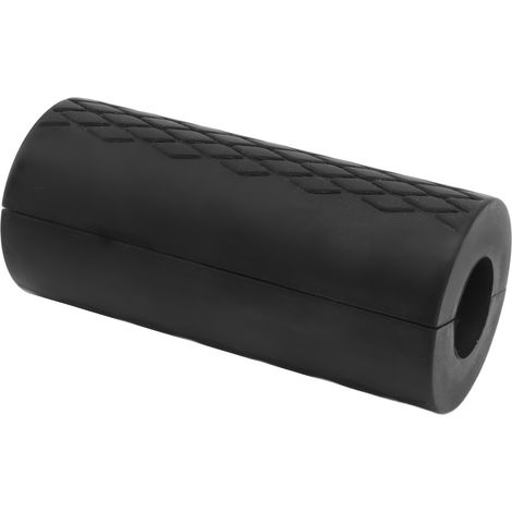 Poignée de barre d'haltères en silicone noir, poignée pour haltères de musculation, grande poignée pour haltère, poignée pour barre d'haltères. (1/5)