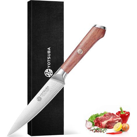 Couteau Universel de Cuisine, 12,7 cm, Petit Couteau de Chef Pour Hacher, Couper, éplucher et Découper Les Fruits et Légumes, Acier Dur Allemand, Couteau de Table Tranchant (1/5)