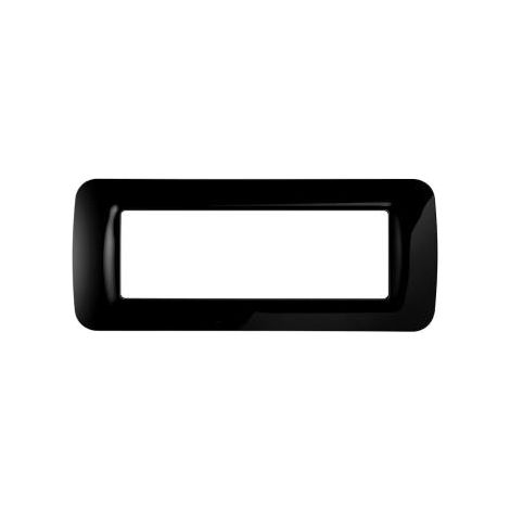PLACCA COPRINTERRUTTORI NERO TONER 'SYSTEM' 6 posti