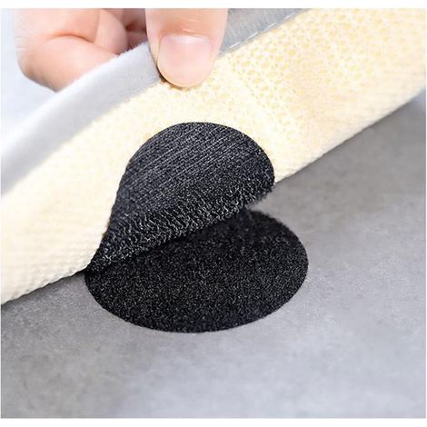 20 pièces fixations antidérapantes pour coussins de canapé, autocollantes réutilisables, rondes, pour tapis et moquettes, usage intérieur