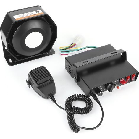 200W DC 12V Sirenen-Set mit Lautsprecher, 8 Tönen, 130dB lauter Klang, 2 LED-Lampen, universelle Schnittstelle für Fahrzeuge
