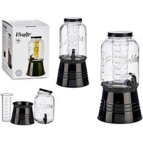 Krug ofKlarglas vivaltocooler Kunststoffhahn 3800 ml