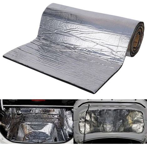 Wärme- und Schalldämmmatte für Autos, 200 cm x 50 cm, Wärme- und Schalldämmung, für Motorraum/Dach/Fenster (200 cm x 50 cm x 10 mm) (1/5)