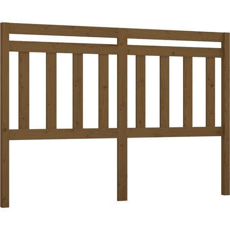 Maison Exclusive - Cabecero de cama madera maciza de pino marrón (1/5)