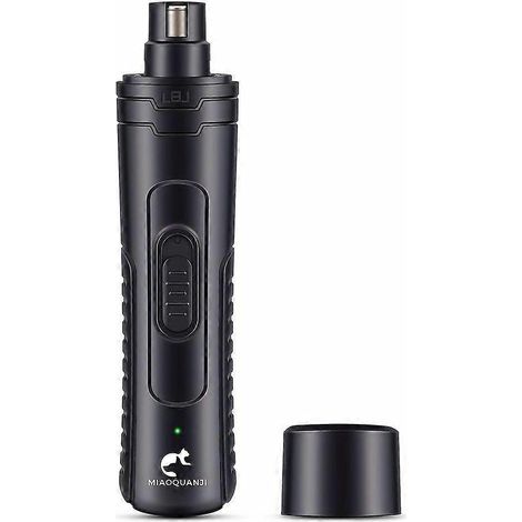 Lime à ongles électrique pour animaux avec 3 lumières LED, coupe-ongles rechargeable pour chiens et chats de toutes tailles, noir (1/5)