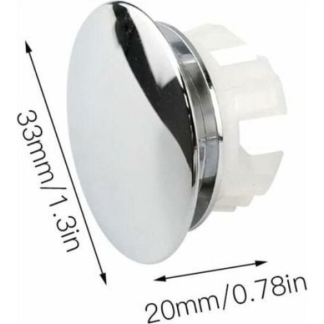 Couvercle Evier - Bouchon Trop-plein Acier Inoxydable - Pour Evier Cuisine Salle De Bain - 2 Pièces (1/5)