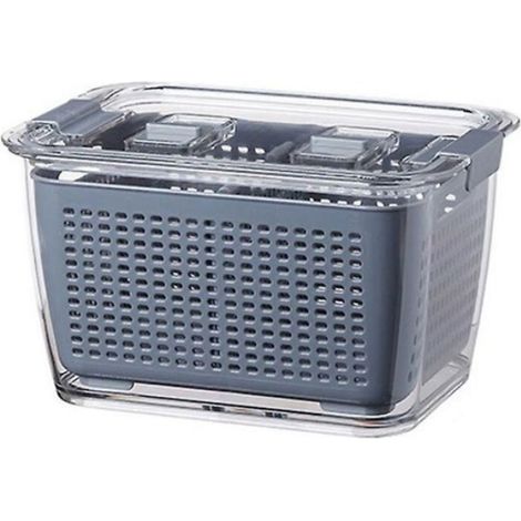 Conteneur de Rangement - Réfrigérateur Organisateur - Grande Capacité Anti Poussière - PP TPR PET - 4,5 L 1,7 L 0,48 L - Lot de 3 Tailles (1/5)