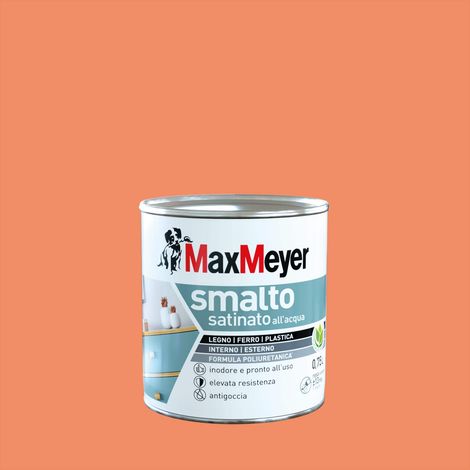 MaxMeyer Smalto Poliuretanico Satinato Arancio Ace 0,75 l Interno Esterno (1/5)