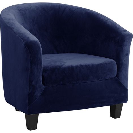 Chaise en Velours, Housses pour Salon, Housses de Chaise Haute Extensible avec Bras antidérapant, Animaux familiers canapé Housse de Fauteuil Protecteur de Meubles (1/5)