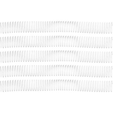 35 spirales de reliure A4, diamètre 25,4 mm, 48 boucles, pas de 4:1, reliure spirale en plastique, capacité 215 feuilles, blanc (1/5)