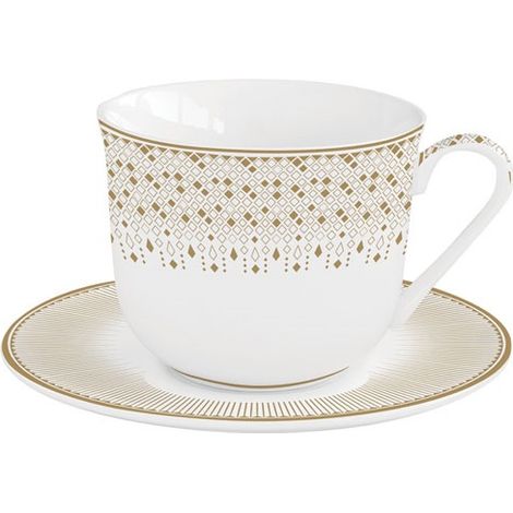 Frühstücksbecher-Set 40 cl + Untertasse - Festlich - Easy Life