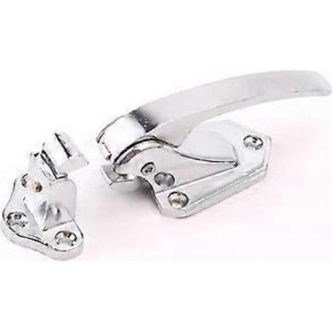 Robuste, federbelastete Türgriffe aus Metall mit Verriegelungssystem, geeignet für Gefrierschränke, Backöfen und Kühlschränke (silber). (1/5)