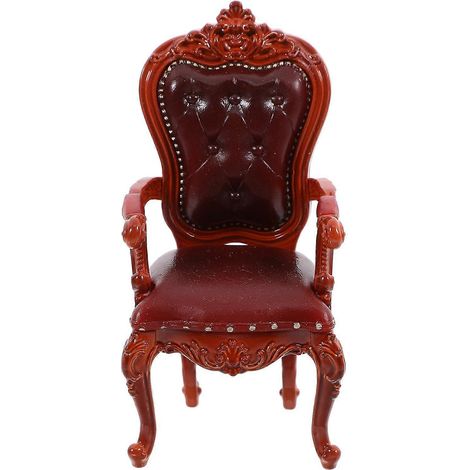 Mini mobilier de style classique, tabouret miniature, mobilier de maison de poupée, décoration (1/3)