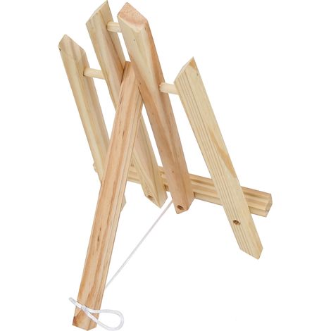 Chevalet en bois de hêtre, chevalet de bureau pour tablette, support triangulaire pliable pour peinture et dessin (29 cm) (1/4)