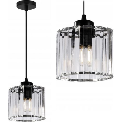 Pendant Lamp TOOLIGHT APP511-1CP Cristal Black 1-light point E27 13x13x12-102cm (1/5)