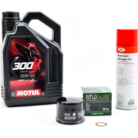 Kit Entretien Vidange pour BMW F 800 GT de 2013 à 2016 - MOTUL 300V ROAD RACING 15W50 4L