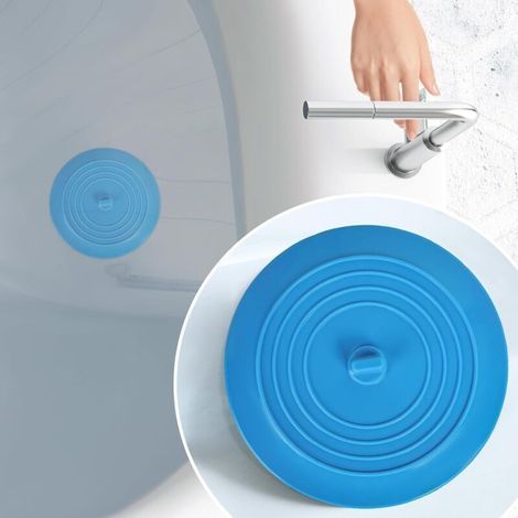 Großer blauer Silikon-Abflussstopfen – Geeignet für Duschen, Badewannen und Waschbecken – 1 Stück (1/5)