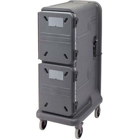 Chariot isotherme - 8 bacs GN1/1 H100 cm - Neutre/Neutre - Gris - Cambro