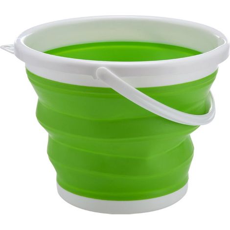10L Foldable Bucket for Cleaning Home, Car and Camping, Green