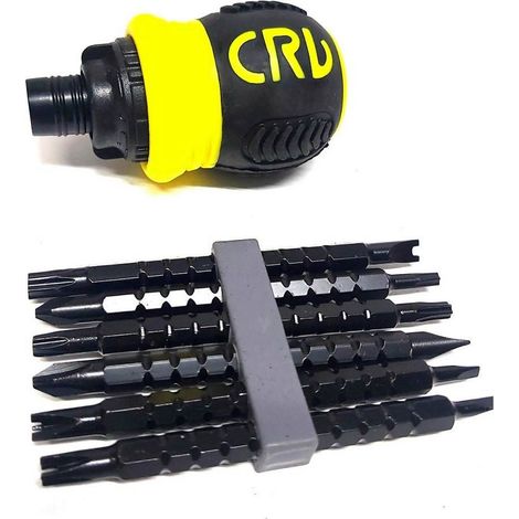TrAdE Shop Traesio - Set Cacciavite A Cricchetto 13 In 1 Multifunzione Inserti Punte Magnetiche 07359 - (1/5)