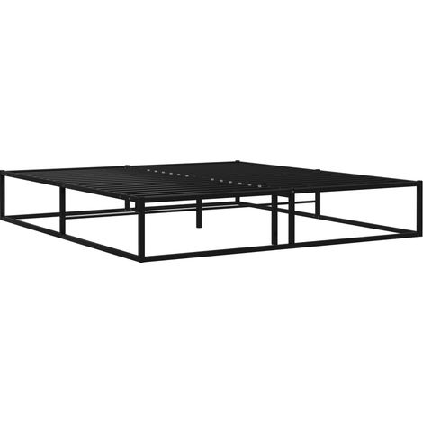 Maison Exclusive - Bettgestell Schwarz Metall 180x200 cm