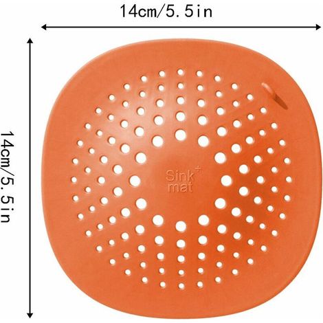 Macaron Silikon-Abfluss- und Schutzgitter, Wasserstopper, Abwasserfilter, Silikon-Duschablaufsieb, geeignet zum Abfließen von Wasser in Waschbecken, Bad und Küche, 5 (1/5)