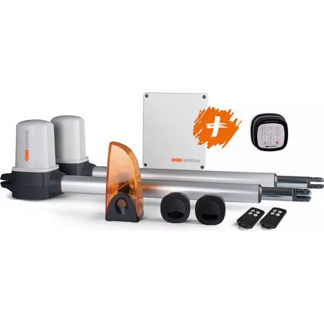 Kit motorisation portail – 2 moteurs à vérins – Clavier à code sans fil – Ouverture rapide et sécurisée – Compatible SCS Sentinel