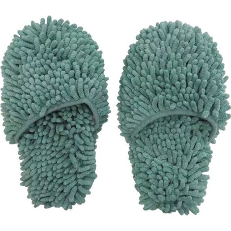 Pantofole per spazzare, mop, calzini riutilizzabili, pulizia pavimenti, pantofole mop, mop, panni per la pulizia, scarpe (1/3)