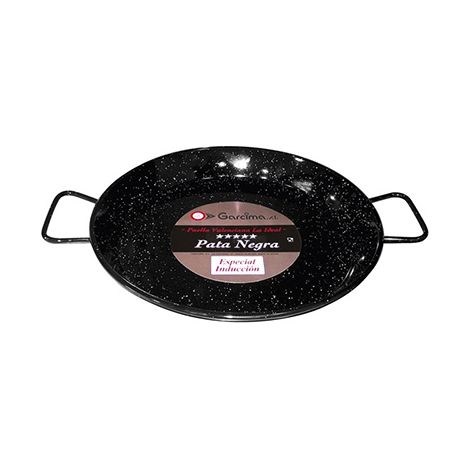 Padella per paella smaltata a induzione 42cm gamba nera ideale (1/2)