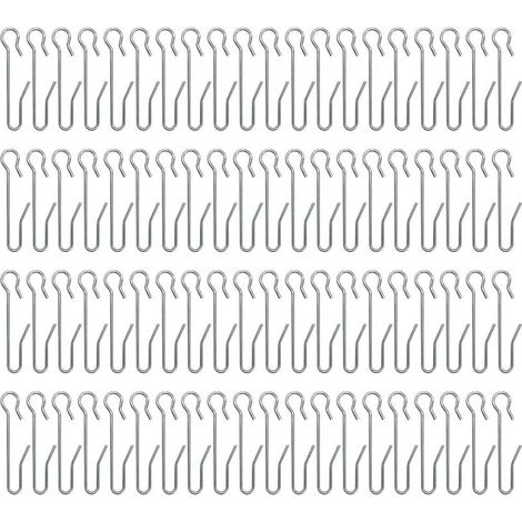 80 Pièces Crochets à Rideaux en métal,Crochets de Rideaux,Crochets agrafes pour Rideaux,pour Rideau de Fenêtre, Rideau de Douche(47  10mm) (1/5)
