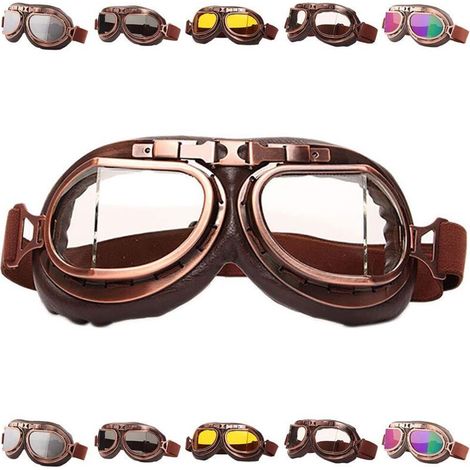 Occhiali da casco vintage, occhiali da moto, occhiali da motocross, occhiali da aviatore