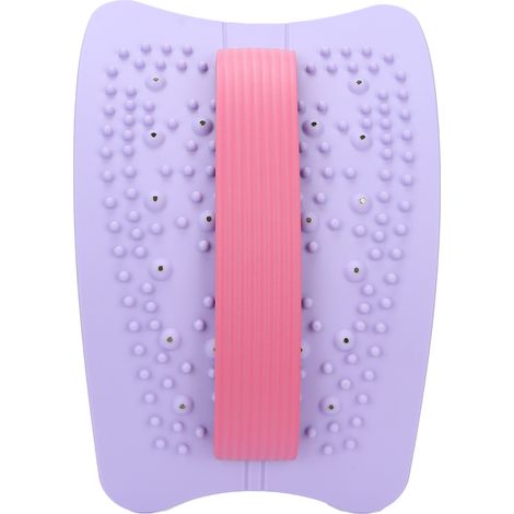 Appareil de traction et de massage magnétique pour hernie discale lombaire, appareil de massage et d'étirement du dos pour hernie discale lombaire, violet et rose. (1/5)