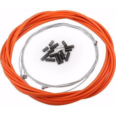Câbles De Frein Orange Avec Gaines - Pour Vélos De Route Vtt Et Pliants - Ensemble Avant Et Arrière (1/2)