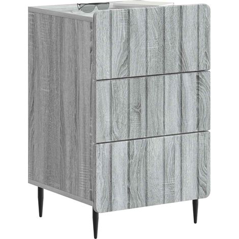 Maison Exclusive - Nachttisch Graues Sonoma 43 x 41 x 68 cm Holzw