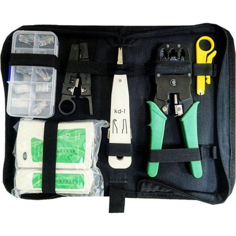 Kit d'outils pour câbles Ethernet - Pince à sertir portable 6 en 1 pour câbles Ethernet