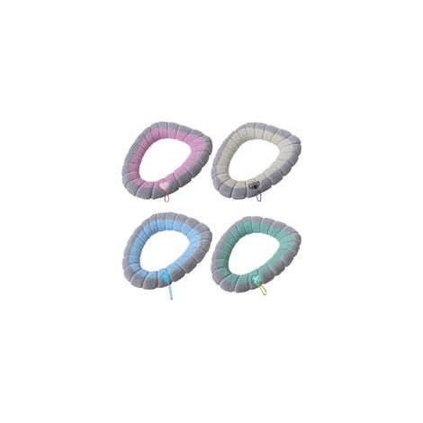 Lot de 4 housses de siège de toilette – Douces et extensibles – Lavables – Compatibles avec tous les sièges ovales – Installation facile (1/5)