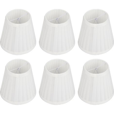 6-teiliges Set Stoff-Lampenschirme für Kronleuchter zur Dekoration von Wohnzimmer, Hotel und Schlafzimmer (1/5)