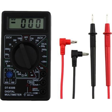 Multimètre numérique professionnel DT832, grand écran LCD, voltmètre de tension AC DC, ammètre Ohm testeur pour usines (1/5)