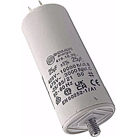 Condensateur, 25 uF, à Cosses avec vis, pour Appareils Electriques, Sytème pour Moteur