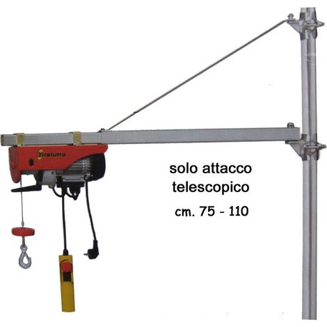 Einhell GT-SA1200 Braccio per Paranco Attacco Telescopico Compatibile con Paranco GT-SA1200 Estensione Telescopica per Sollevamento in Spazi Ristretti colore Nero