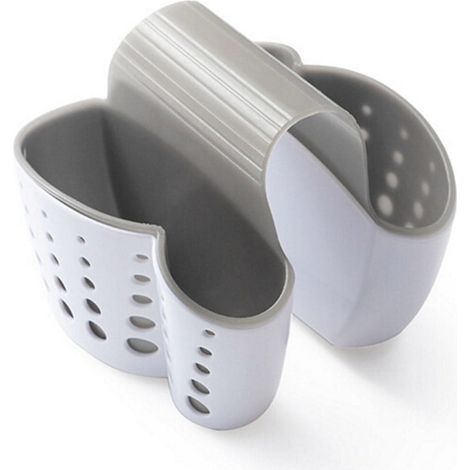 Porte-Objets Pour Évier - Panier Organisateur En Silicone - Pour Éponge Brosse Savon Rasoir - 14,5 x 14 x 12,4 cm - 1 Pièce (1/5)