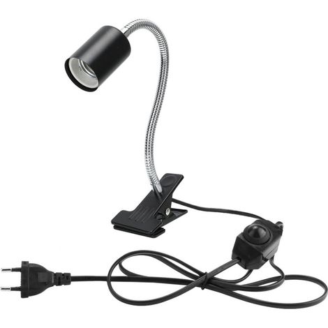 Lampada riscaldante girevole a 360 gradi con temperatura regolabile, ideale per tartarughe, lucertole, pesci e rettili. Include morsetto di fissaggio e supporto. Spina europea, 220 V. (1/4)