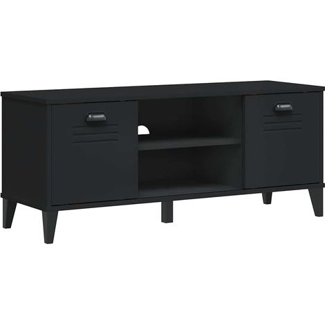 Banc à chaussures - Meuble à chaussures noir 106x35x45 cm bois massif de pin fr8712 - Maison La Vie (1/5)