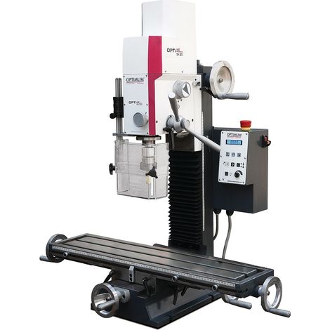 Perceuse-fraiseuse X 480 mm Y 175 mm Z 370 mm BT20 0,95 kW 230V changement d'outil mécanique Optimill MH22V (1/5)