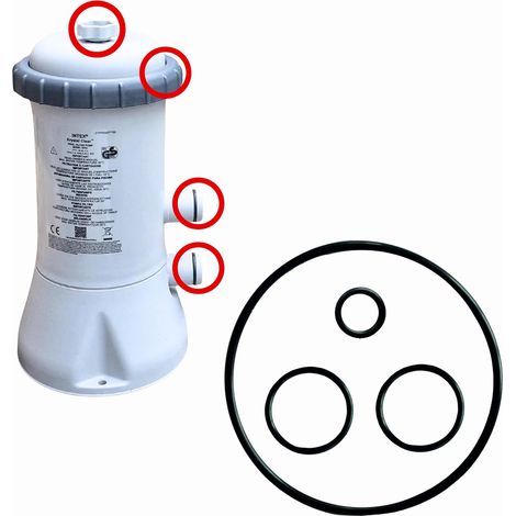 Kit de joints compatibles avec pompe filtrante 604/604G - Joints d'étanchéité de rechange et joints toriques pour modèles de pompe filtrante (1/4)